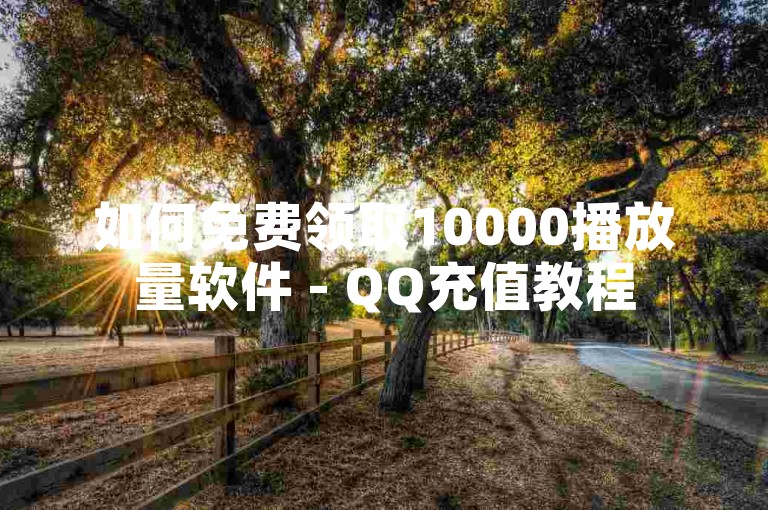 如何免费领取10000播放量软件 - QQ充值教程