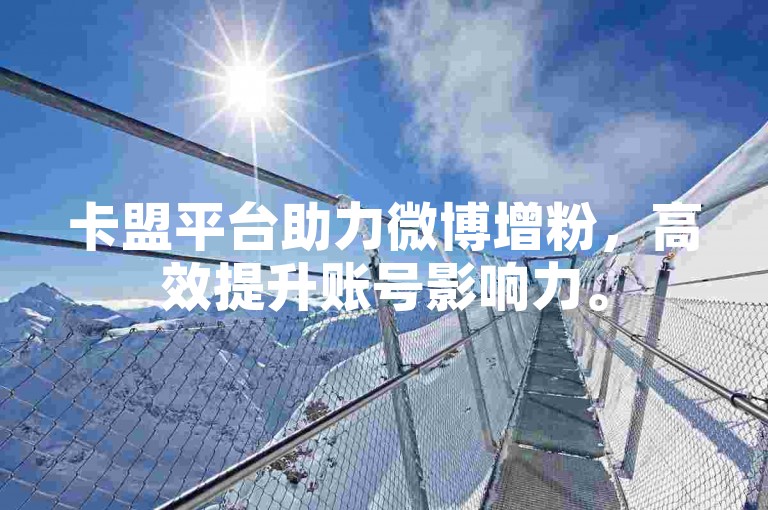 卡盟平台助力微博增粉，高效提升账号影响力。