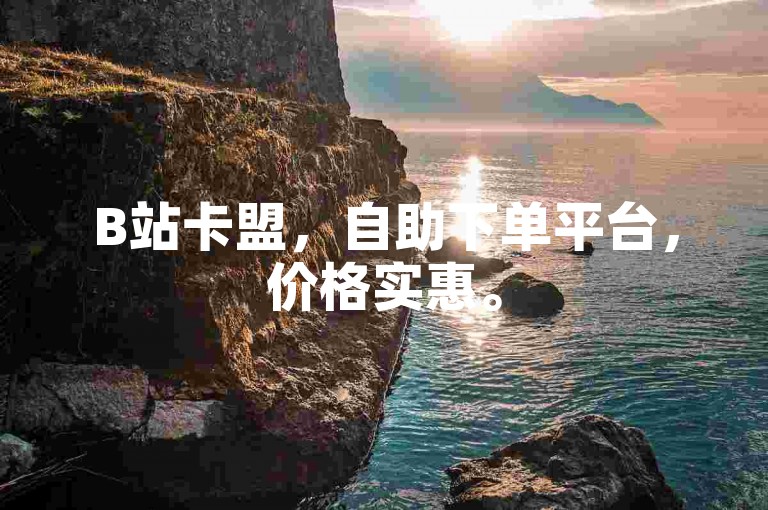 B站卡盟，自助下单平台，价格实惠。