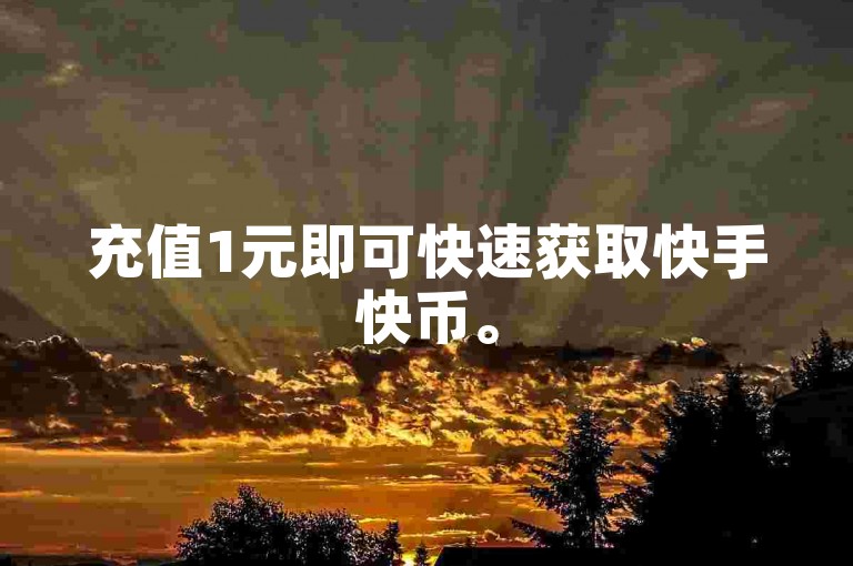 充值1元即可快速获取快手快币。