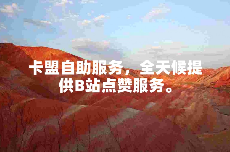 卡盟自助服务，全天候提供B站点赞服务。