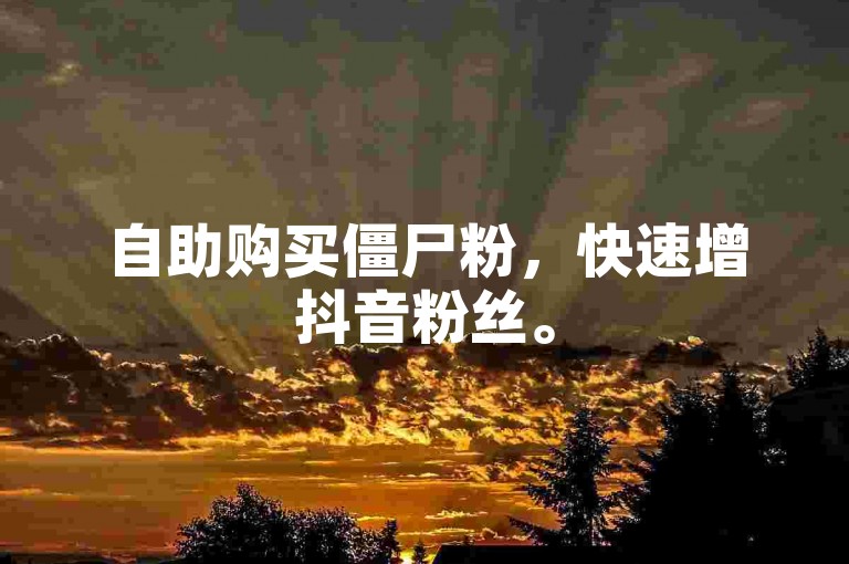 自助购买僵尸粉，快速增抖音粉丝。