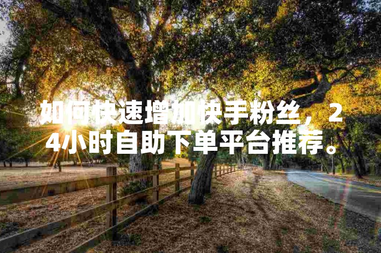 如何快速增加快手粉丝，24小时自助下单平台推荐。