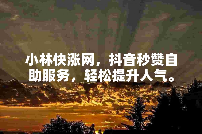小林快涨网，抖音秒赞自助服务，轻松提升人气。