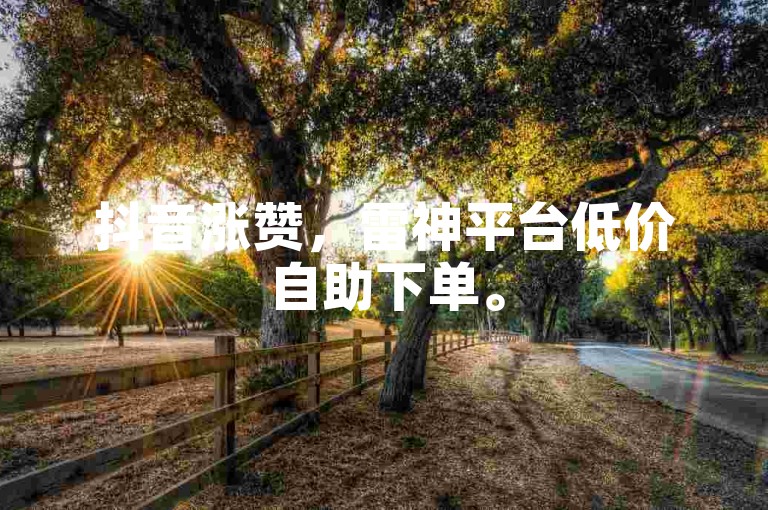 抖音涨赞，雷神平台低价自助下单。