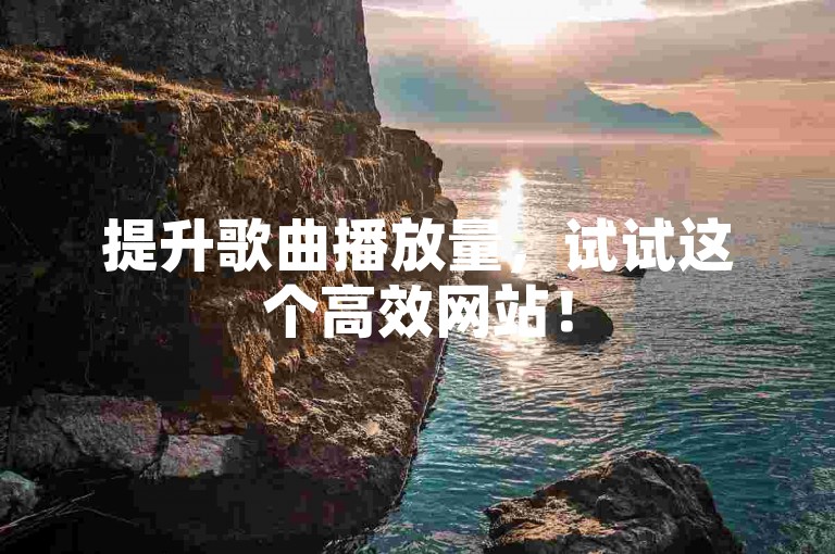 提升歌曲播放量，试试这个高效网站！