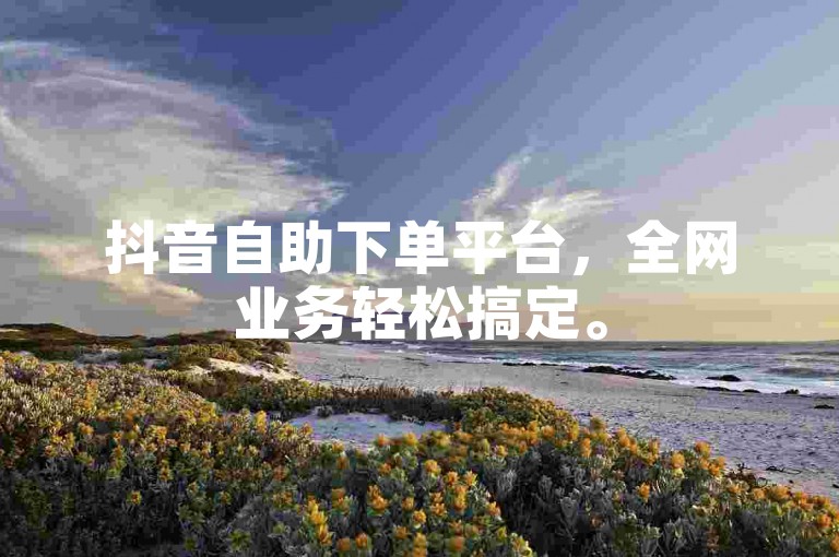 抖音自助下单平台，全网业务轻松搞定。