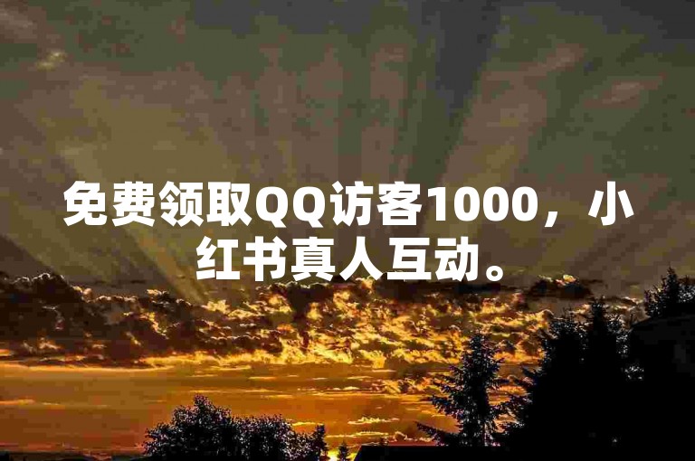 免费领取QQ访客1000，小红书真人互动。