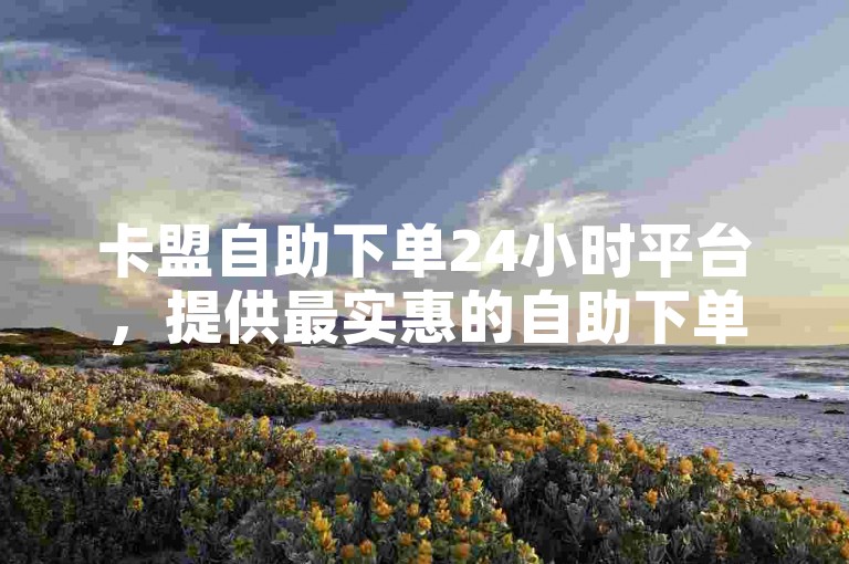 卡盟自助下单24小时平台，提供最实惠的自助下单服务。