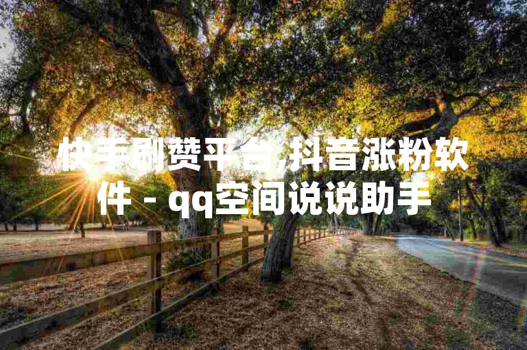 快手刷赞平台,抖音涨粉软件 - qq空间说说助手