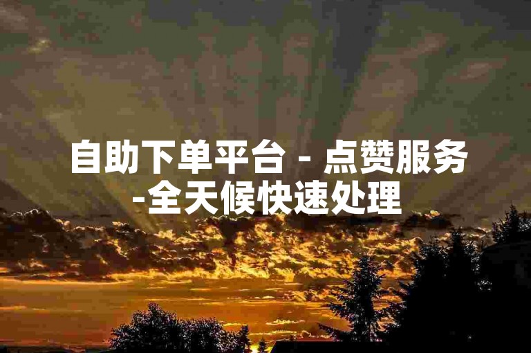 自助下单平台 - 点赞服务-全天候快速处理