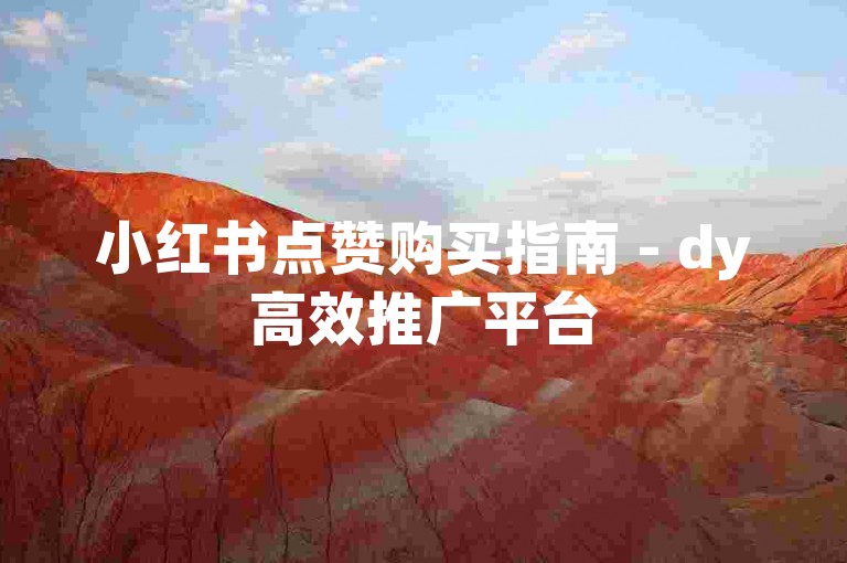 小红书点赞购买指南 - dy高效推广平台