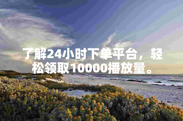 了解24小时下单平台，轻松领取10000播放量。