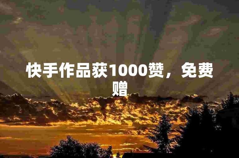 快手作品获1000赞，免费赠500播放量。