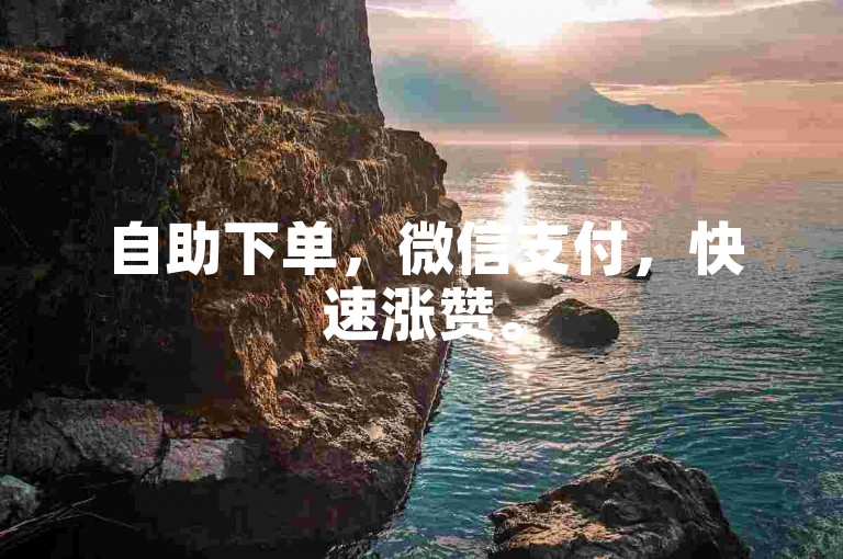 自助下单，微信支付，快速涨赞。