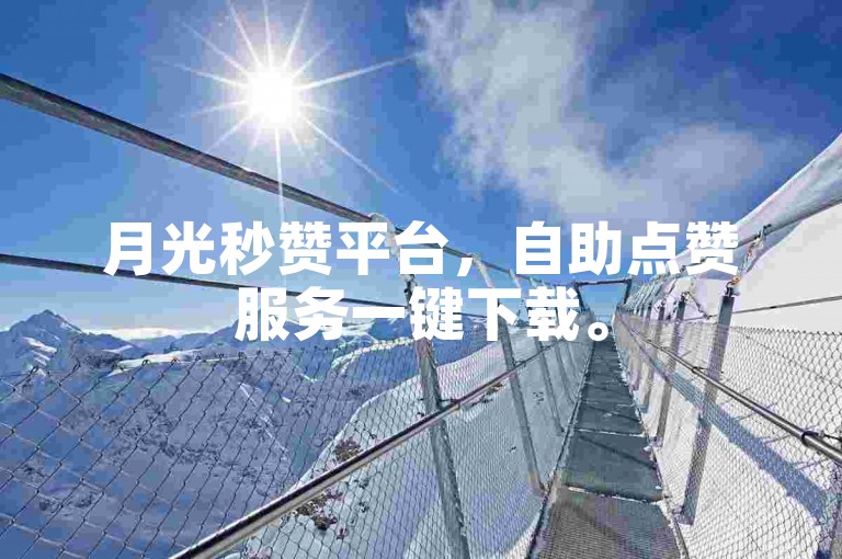 月光秒赞平台，自助点赞服务一键下载。