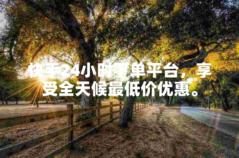 快手24小时下单平台，享受全天候最低价优惠。