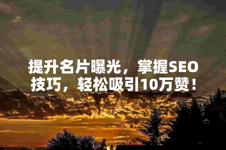 提升名片曝光，掌握SEO技巧，轻松吸引10万赞！