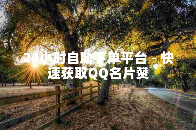 24小时自助下单平台 - 快速获取QQ名片赞