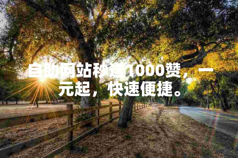 自助网站秒送1000赞，一元起，快速便捷。