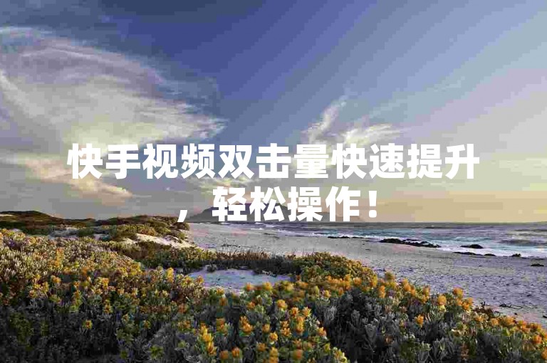 快手视频双击量快速提升，轻松操作！