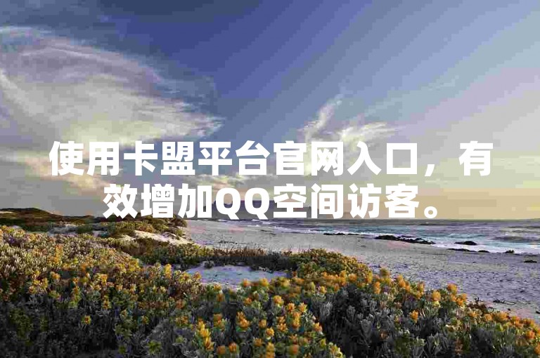 使用卡盟平台官网入口，有效增加QQ空间访客。