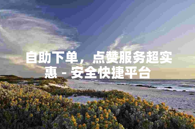 自助下单，点赞服务超实惠 - 安全快捷平台
