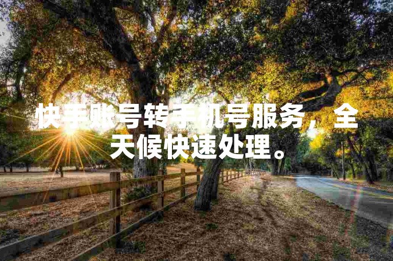 快手账号转手机号服务，全天候快速处理。