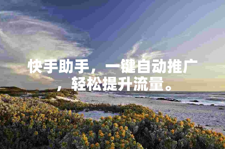 快手助手，一键自动推广，轻松提升流量。