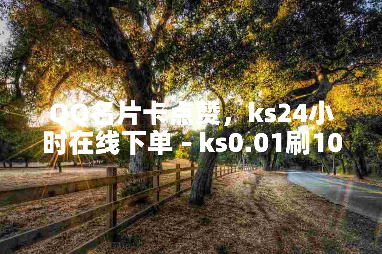 QQ名片卡点赞，ks24小时在线下单 - ks0.01刷100 - 抖音点赞自助平台24小时服务