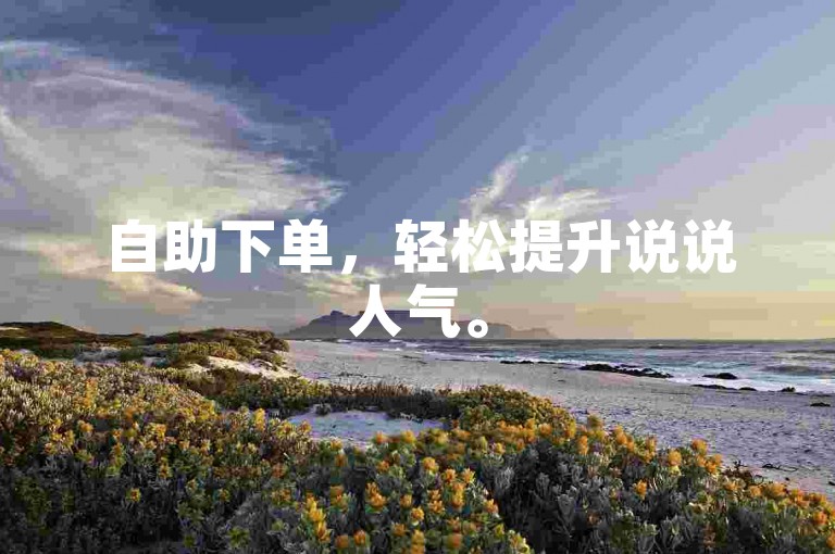 自助下单，轻松提升说说人气。
