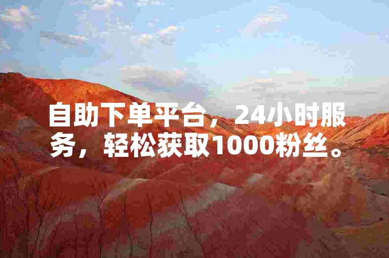 自助下单平台，24小时服务，轻松获取1000粉丝。