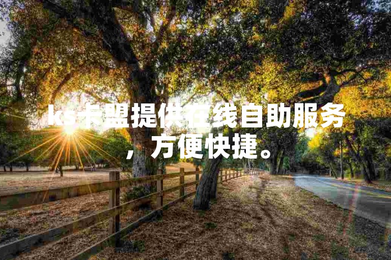 ks卡盟提供在线自助服务，方便快捷。