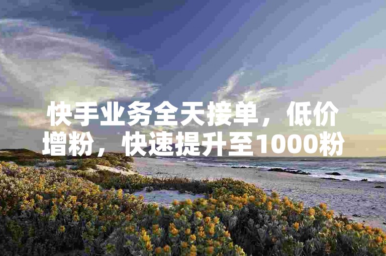 快手业务全天接单，低价增粉，快速提升至1000粉丝。