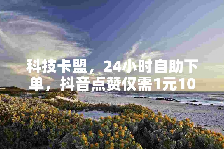科技卡盟，24小时自助下单，抖音点赞仅需1元100个赞。