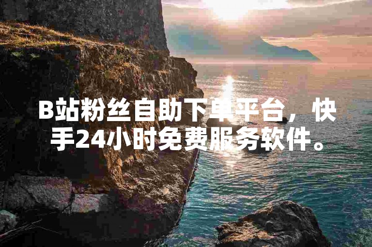 B站粉丝自助下单平台，快手24小时免费服务软件。