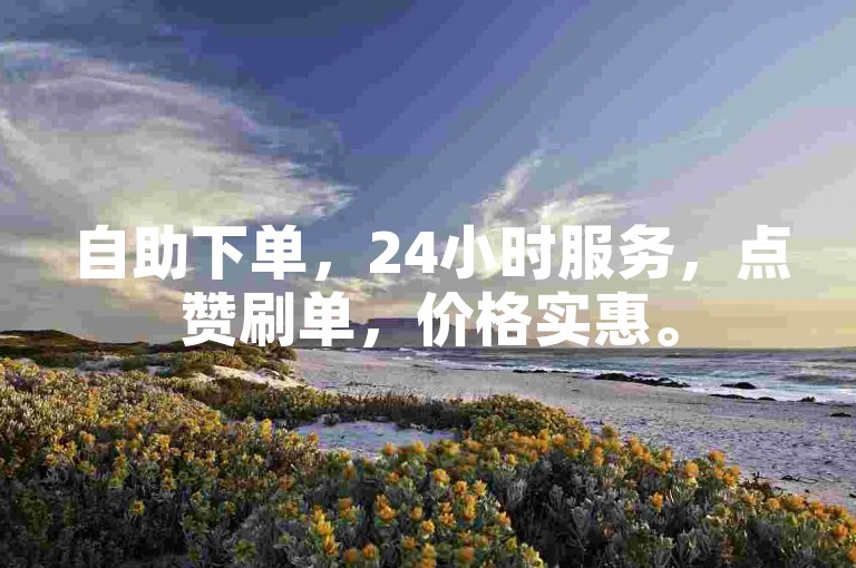 自助下单，24小时服务，点赞刷单，价格实惠。