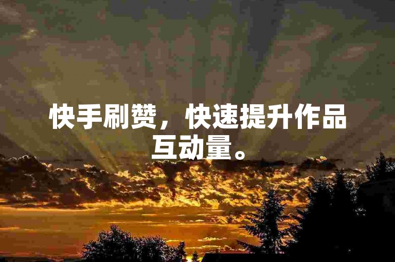 快手刷赞，快速提升作品互动量。