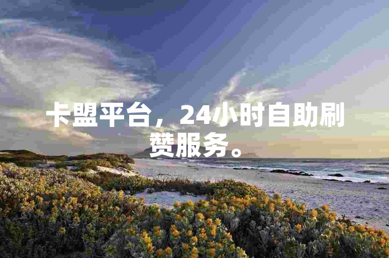 卡盟平台，24小时自助刷赞服务。