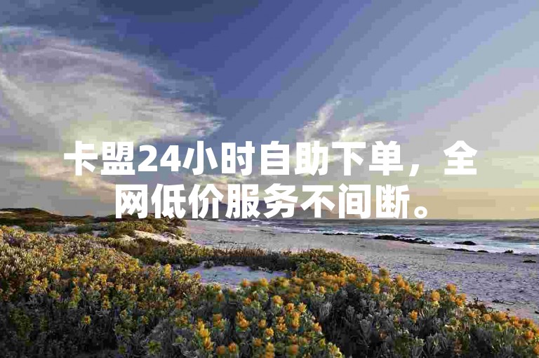 卡盟24小时自助下单，全网低价服务不间断。