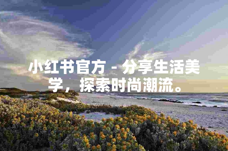 小红书官方 - 分享生活美学，探索时尚潮流。