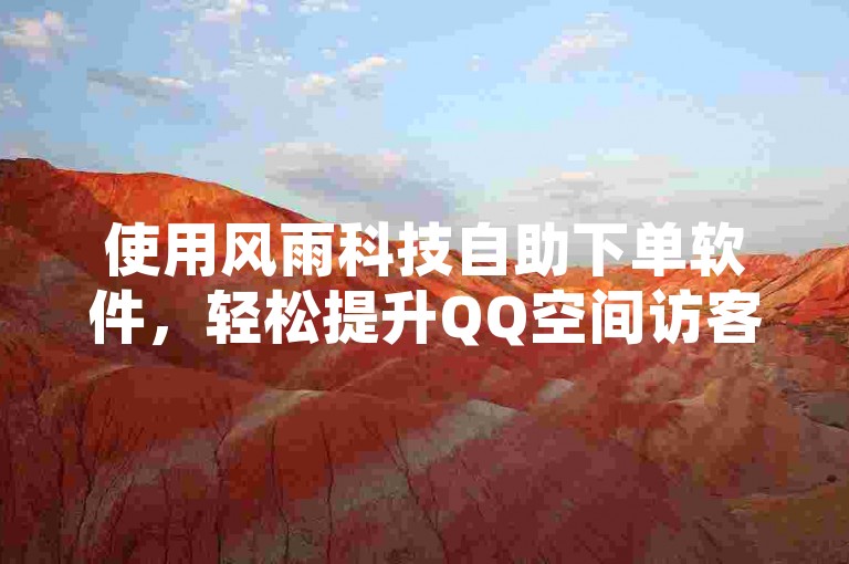 使用风雨科技自助下单软件，轻松提升QQ空间访客量。
