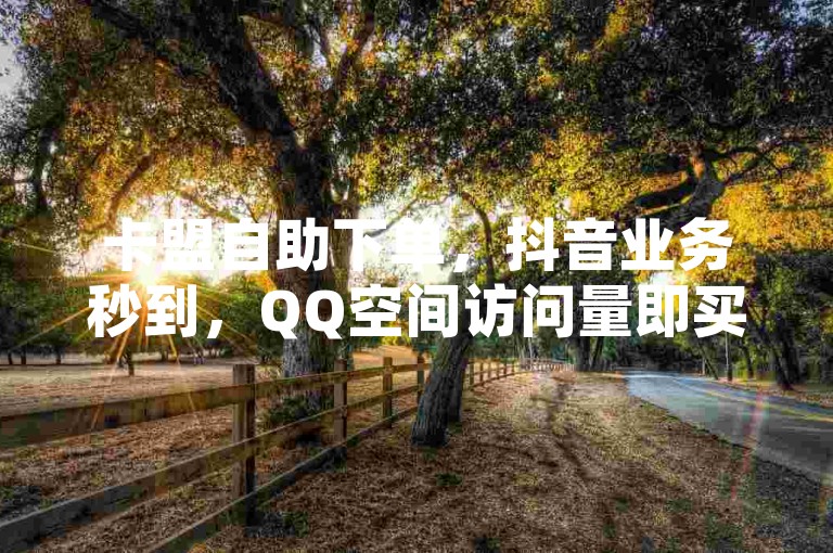 卡盟自助下单，抖音业务秒到，QQ空间访问量即买即得。