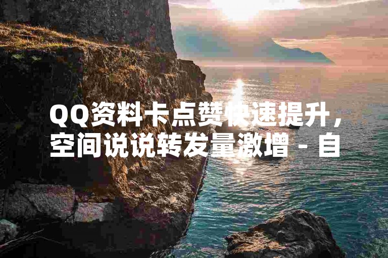 QQ资料卡点赞快速提升，空间说说转发量激增 - 自助下单商城特惠。