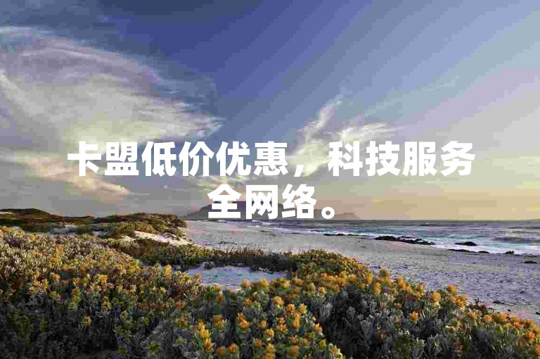 卡盟低价优惠，科技服务全网络。