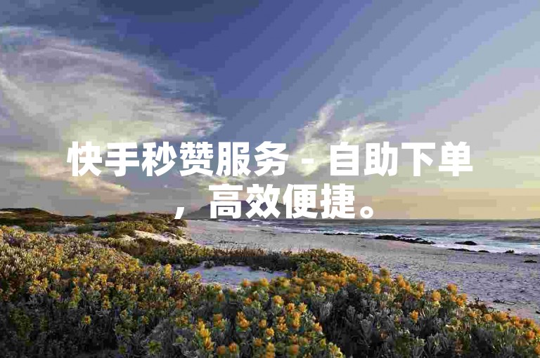 快手秒赞服务 - 自助下单，高效便捷。