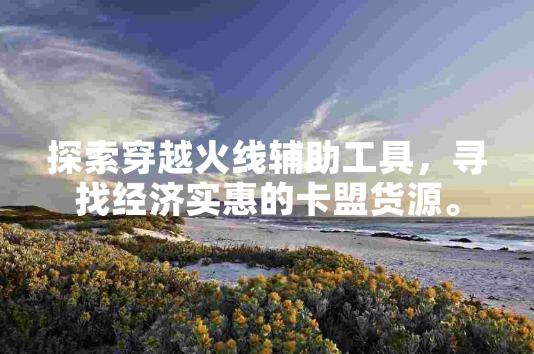 探索穿越火线辅助工具，寻找经济实惠的卡盟货源。