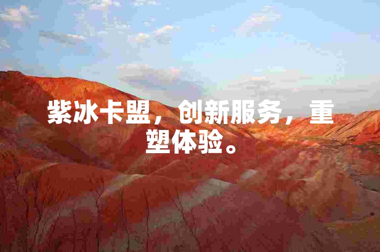紫冰卡盟，创新服务，重塑体验。