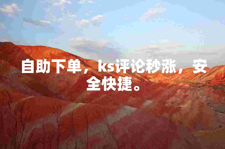 自助下单，ks评论秒涨，安全快捷。