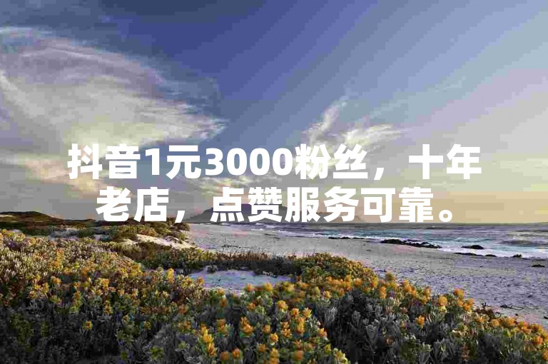 抖音1元3000粉丝，十年老店，点赞服务可靠。